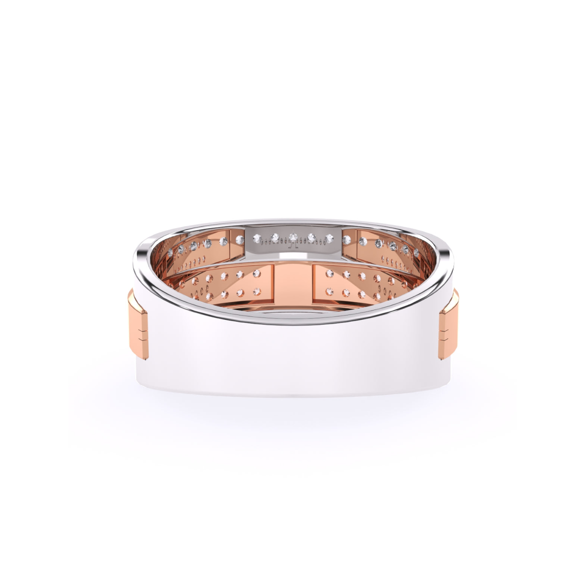 Designer Two Tone Cluster Diamond Ring